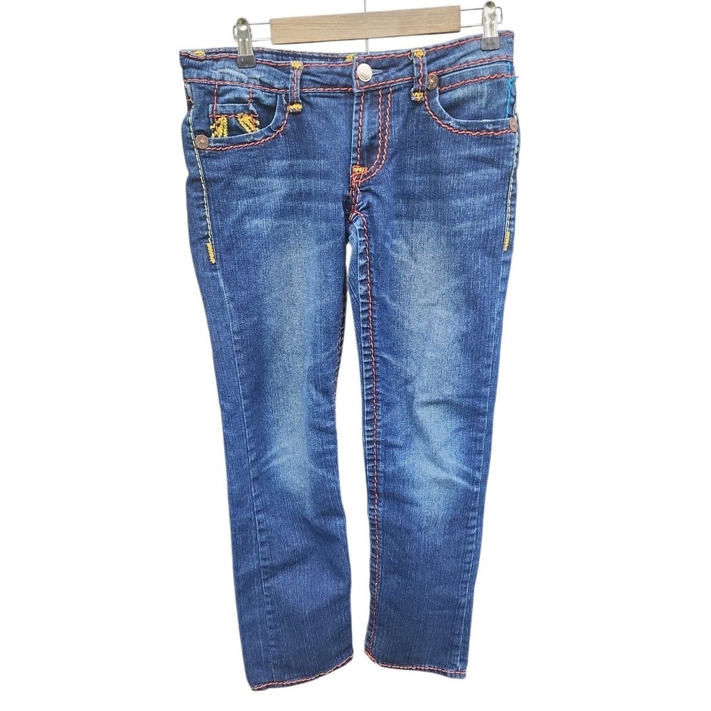 True Religion Women's Blue Bobby Bootcut Jeans Size 28